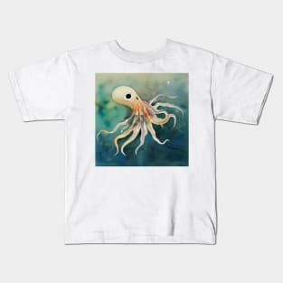 Squid in Sea Kids T-Shirt